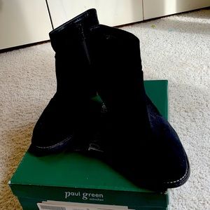 Paul Green black suede booties